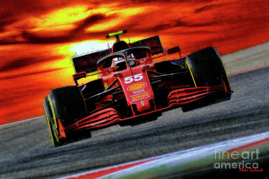 2021 Formula One Carlos Sainz Jr. Ferrari Photograph by Blake Richards