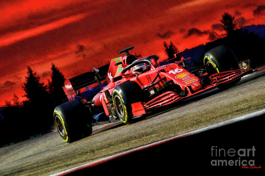 2021 Formula One Charles Leclerc Ferrari Photograph by Blake Richards