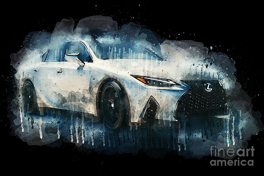 Abstract Painting - 2021 Lexus IS by Lisa Von
