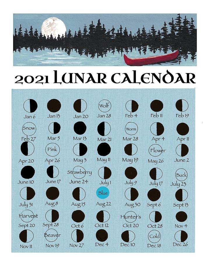 Lunar Painting - 2021 Lunar Calendar - 1 by Debbie Axiak