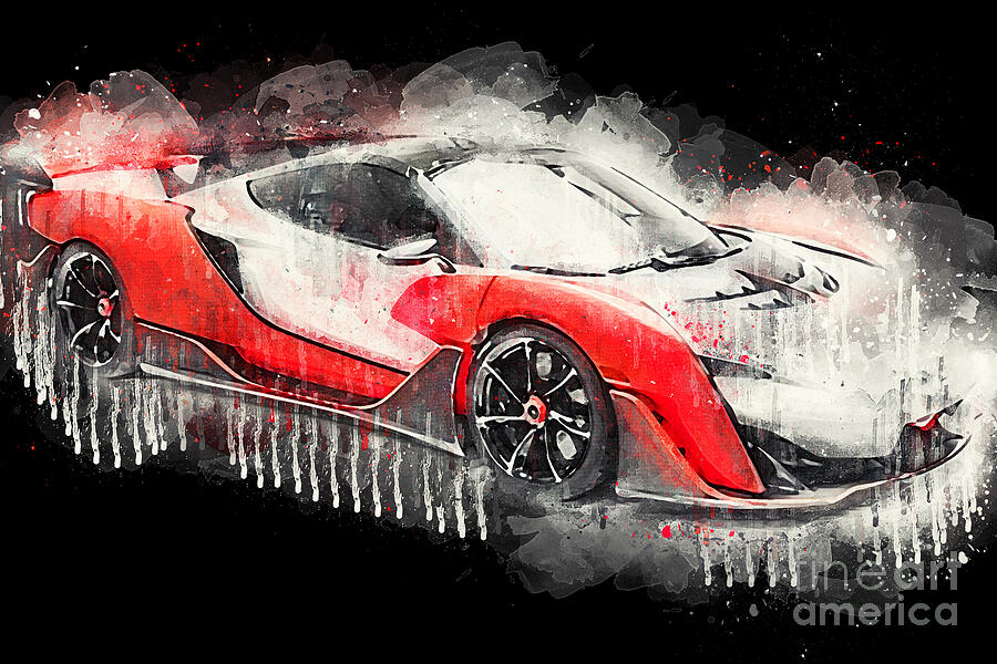 Sports Car Painting - 2021 McLaren Sabre by MSO by Lisa Von
