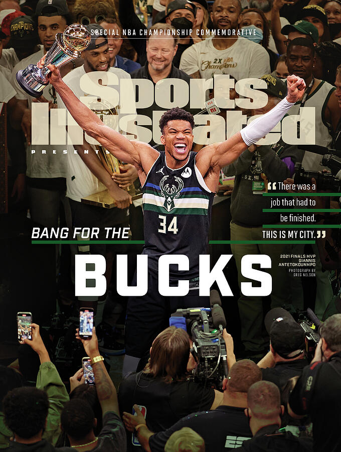 Giannis Antetokounmpo NBA MVP Trophies Championship Milwaukee