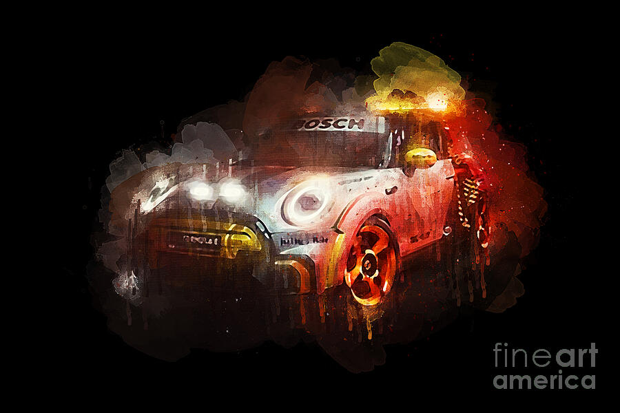 Race Car Painting - 2021 Mini Electric Pacesetter by Lisa Von
