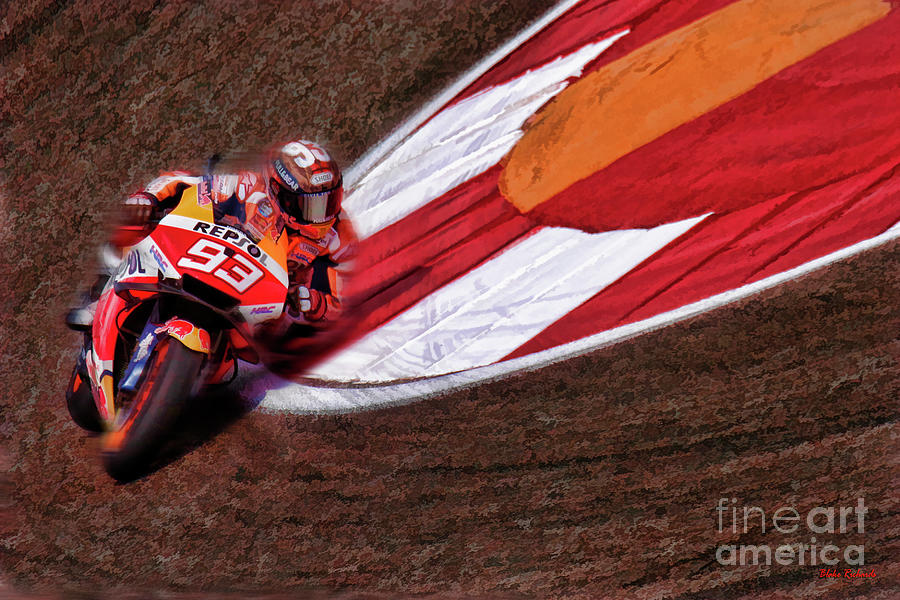 2021 Motogp Marc Marquez Circuit of the Americas  Photograph by Blake Richards