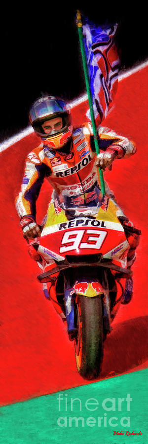 2021 Motogp Marc Marquez Circuit of the Americas Winning Photograph by Blake Richards