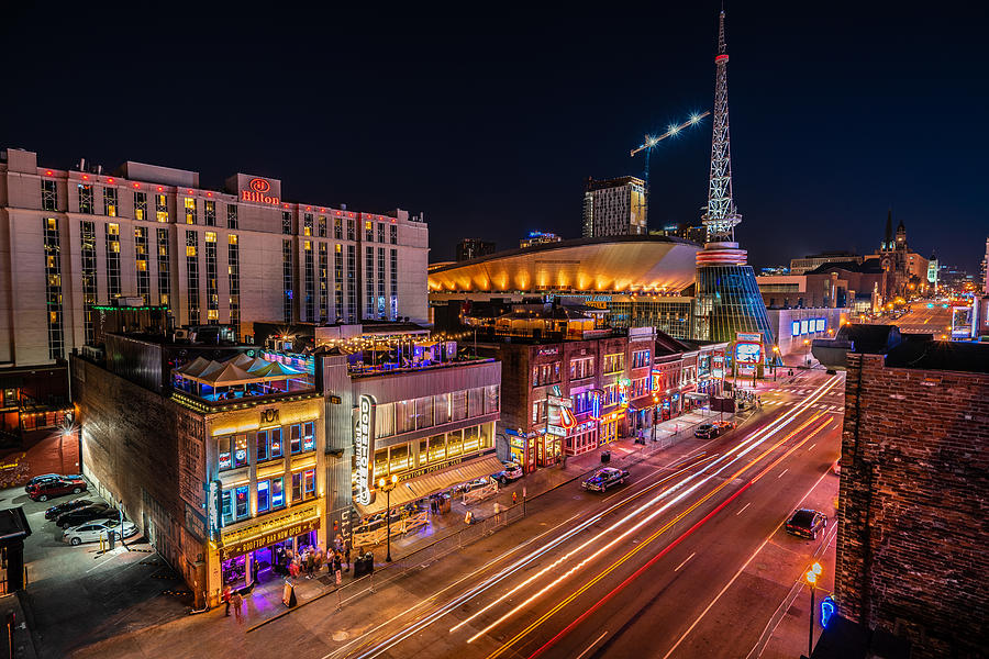 2021 Nashville Tennessee Broadway Neon Lights Photograph by Dave Morgan