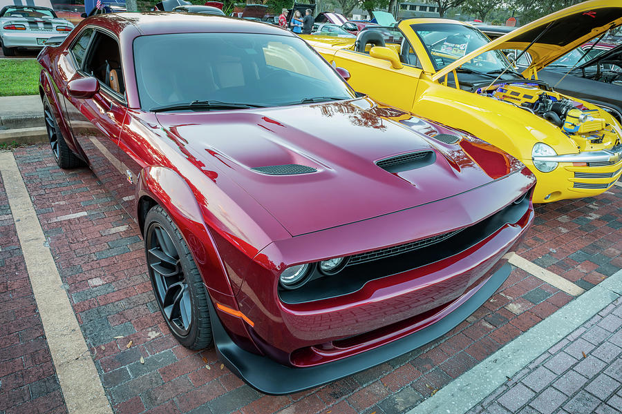  2021 Octane Red Dodge Challenger Scat Pack 392 X100 #2021 Photograph by Rich Franco