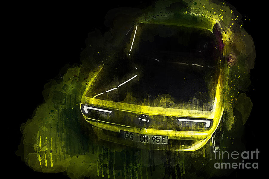 Abstract Painting - 2021 Opel Manta GSe ElektroMOD Concept by Lisa Von