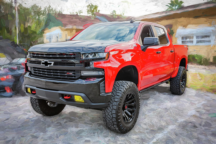 2021 Red Chevrolet Silverado Z71 Trail Boss X104 Photograph by Rich ...