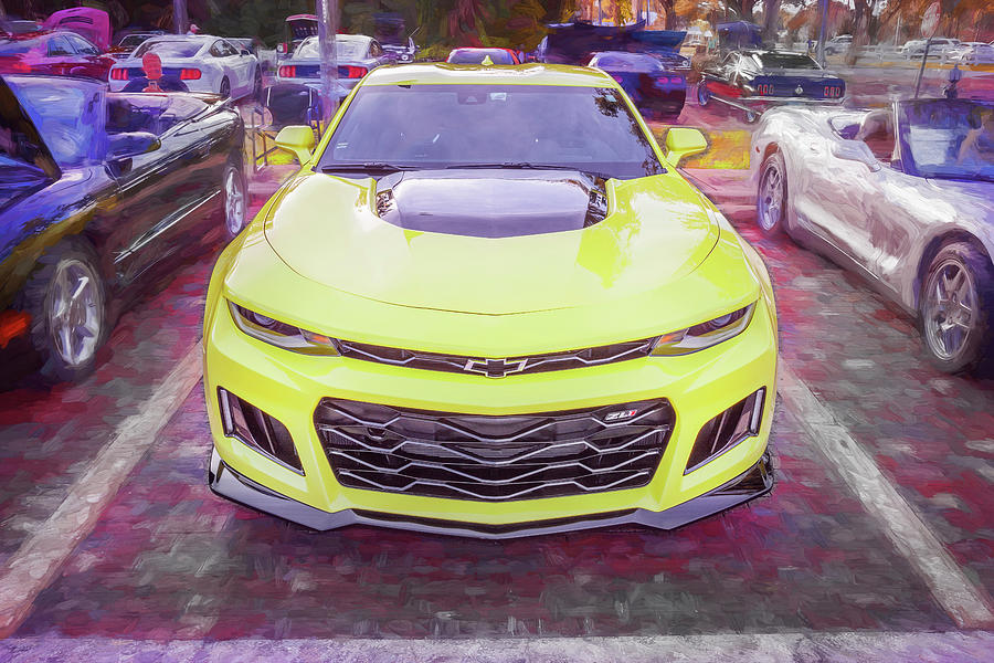 2021 Yellow Chevy Camaro ZL1 X114 Photograph by Rich Franco - Pixels