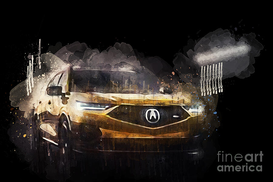 Car Painting - 2022 Acura MDX Type S by Lisa Von