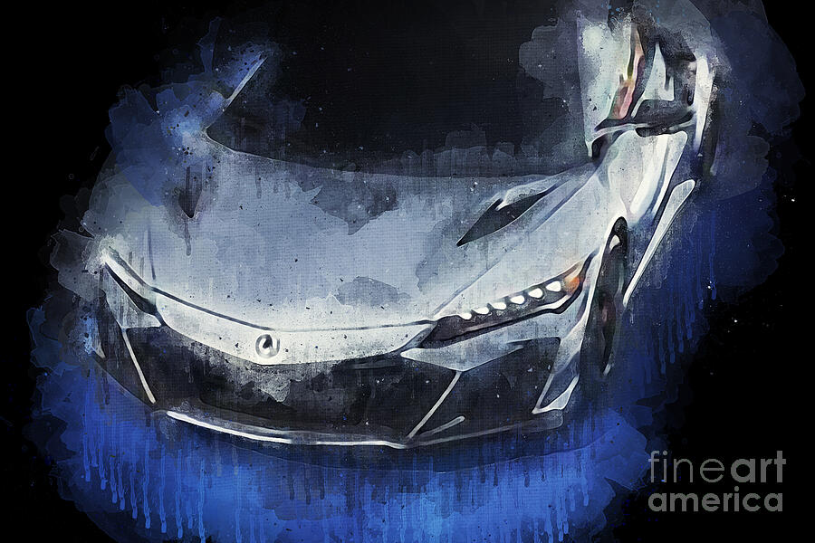 Sports Car Painting - 2022 Acura NSX Type S by Lisa Von