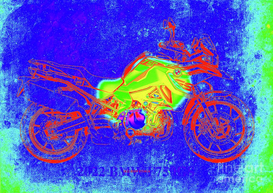 2022 Bmw F750gs Infrared Thermovision Motorcycle Drawing