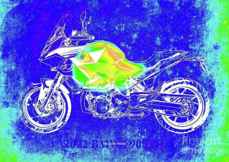 2022 Bmw F900xr Infrared Thermovision Motorcycle Drawing