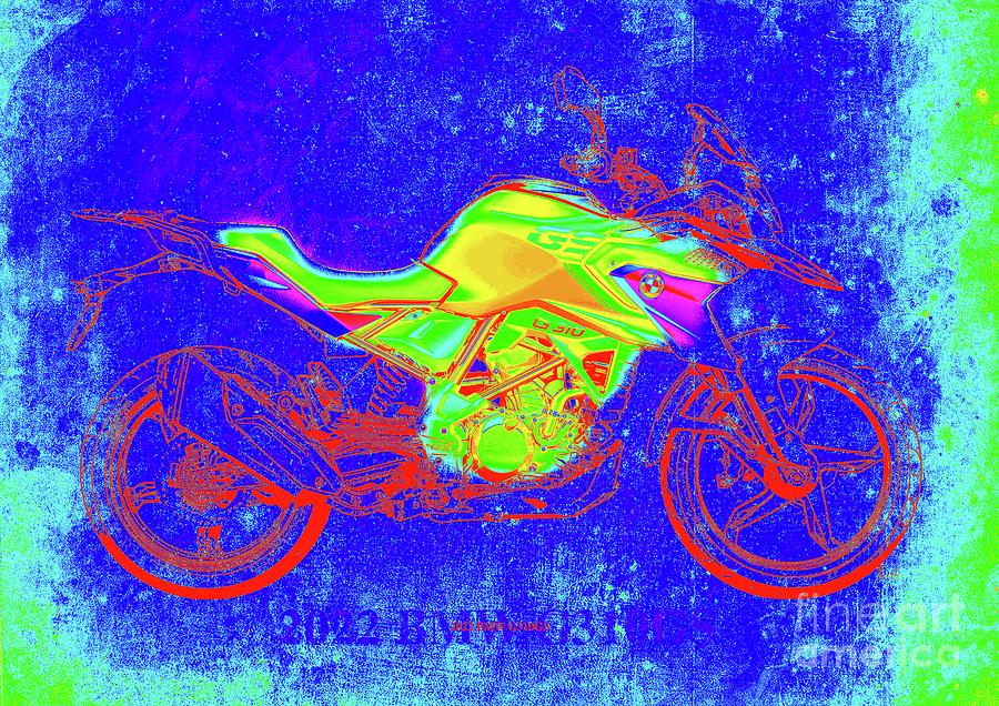2022 Bmw G310gs Infrared Thermovision Motorcycle Drawing