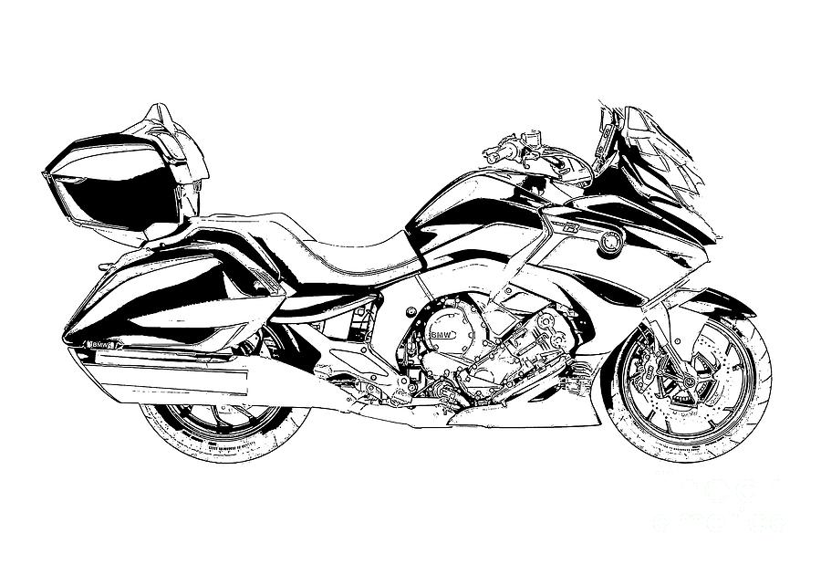 2022 BMW K1600 Grand America Artwork,White Background,Gift for Bikers ...