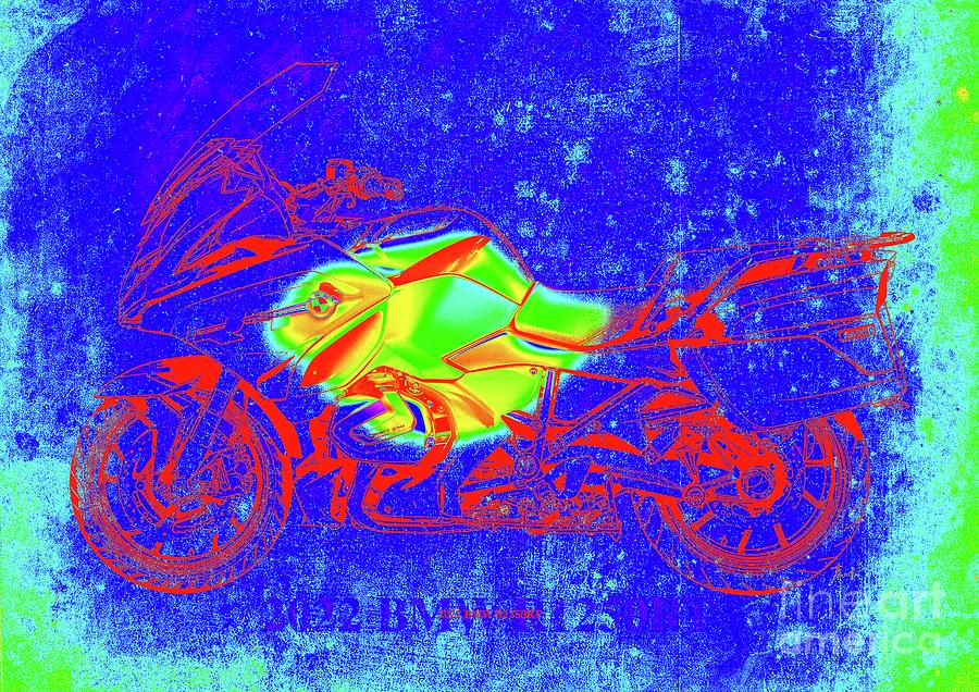 2022 Bmw R1250rt Infrared Thermovision Motorcycle Drawing
