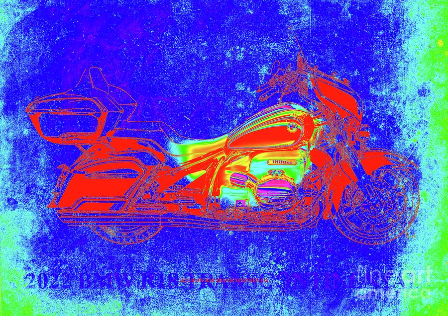 2022 Bmw R18 Transcontinental Infrared Thermovision Motorcycle Drawing