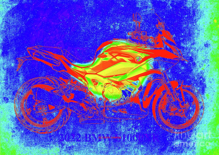 2022 Bmw S1000xr Infrared Thermovision Motorcycle Drawing