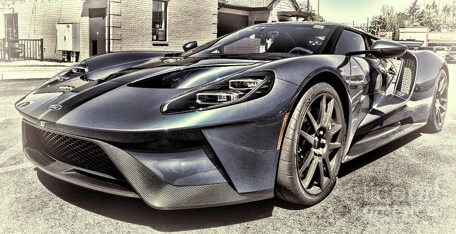 2022 Ford GT Supercar Drivers Profile artistic Photograph by Paul Ward