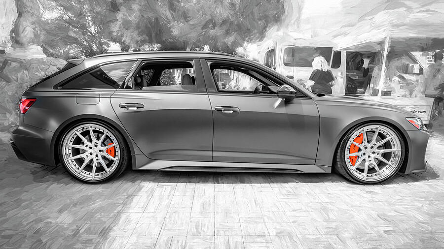 2022 Grey Audi RS6 Avant X107 Photograph by Rich Franco