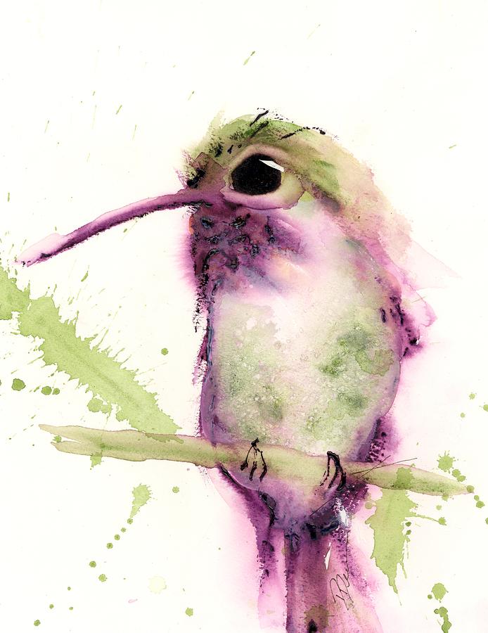2022 Hummingbird #1 Painting by Dawn Derman