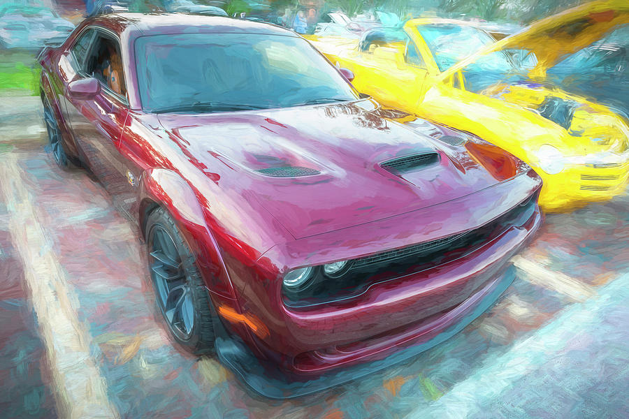  2022 Octane Red Dodge Challenger Scat Pack 392 X100 #2022 Photograph by Rich Franco