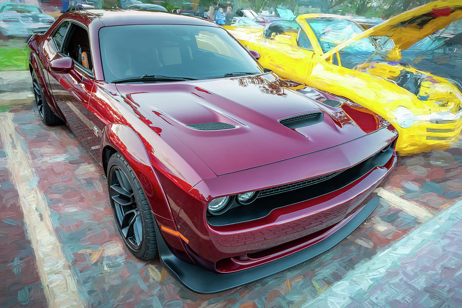  2022 Octane Red Dodge Challenger Scat Pack 392 X102 #2022 Photograph by Rich Franco