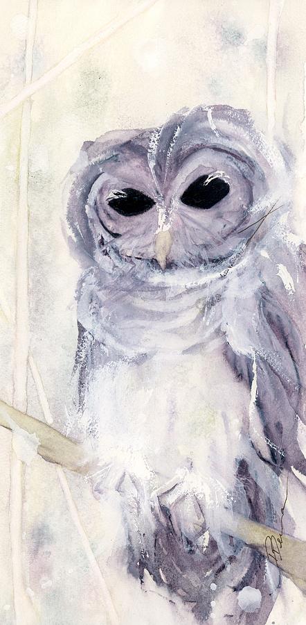 Owl 2022 Painting by Dawn Derman