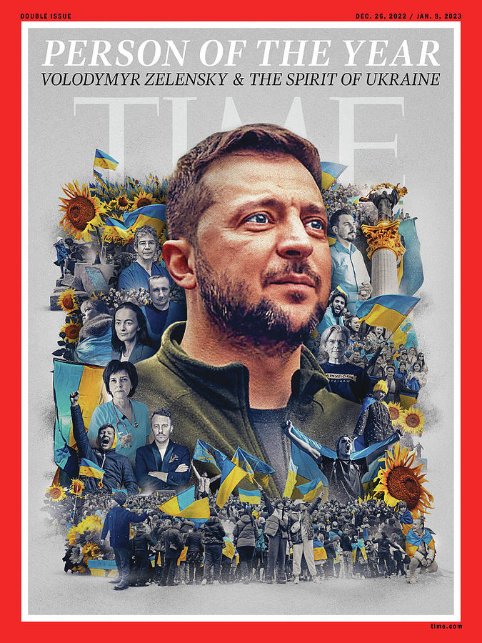 2022 Person of the Year - Volodymyr Zelensky and the Spirit of Ukraine Photograph by Illustration by Neil Jamieson for TIME