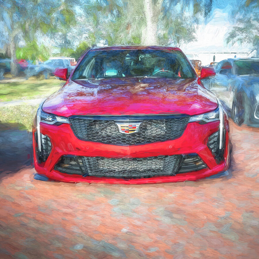 2022 Red Cadillac CT4-V Blackwing X116 Photograph by Rich Franco