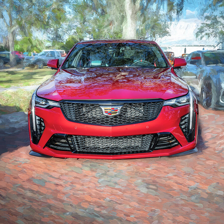 2022 Red Cadillac CT4-V Blackwing X117 Photograph by Rich Franco