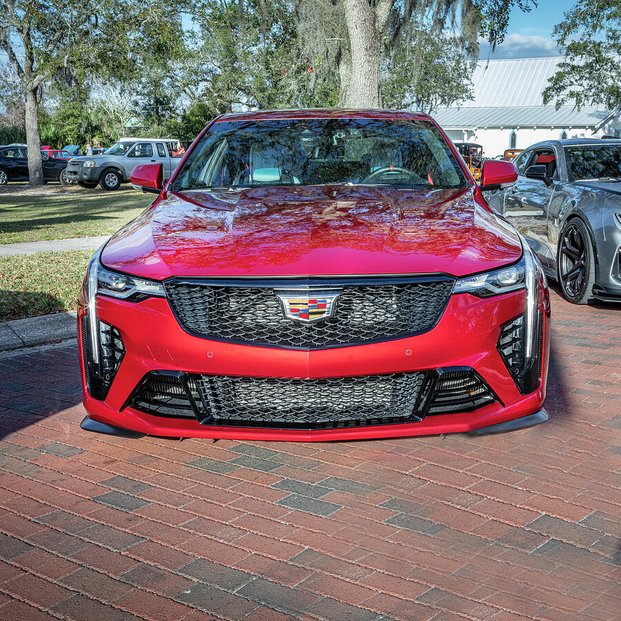 2022 Red Cadillac CT4-V Blackwing X123 Photograph by Rich Franco