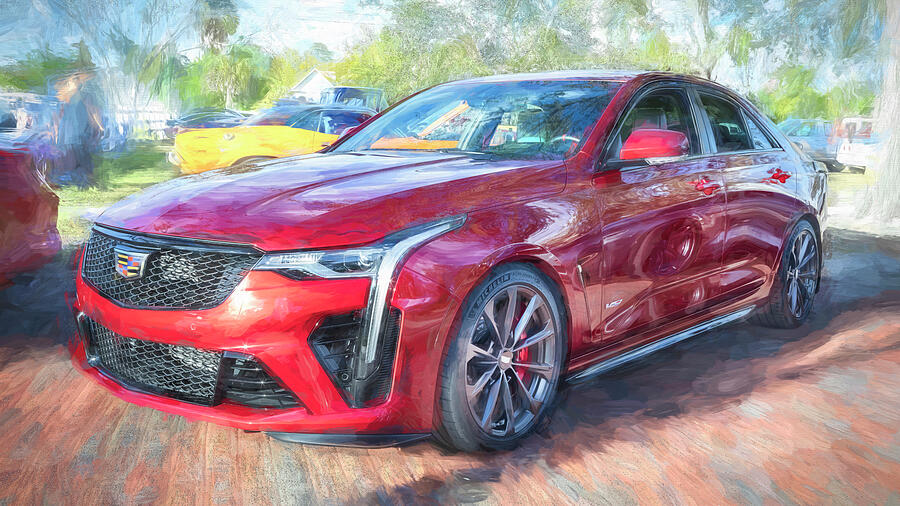 2022 Red Cadillac CT4-V Blackwing X125 Photograph by Rich Franco