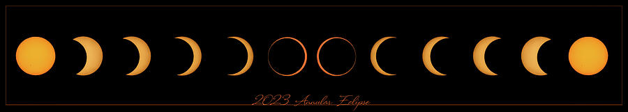Space Photograph - 2023 Annular Eclipse 2 by Wes and Dotty Weber