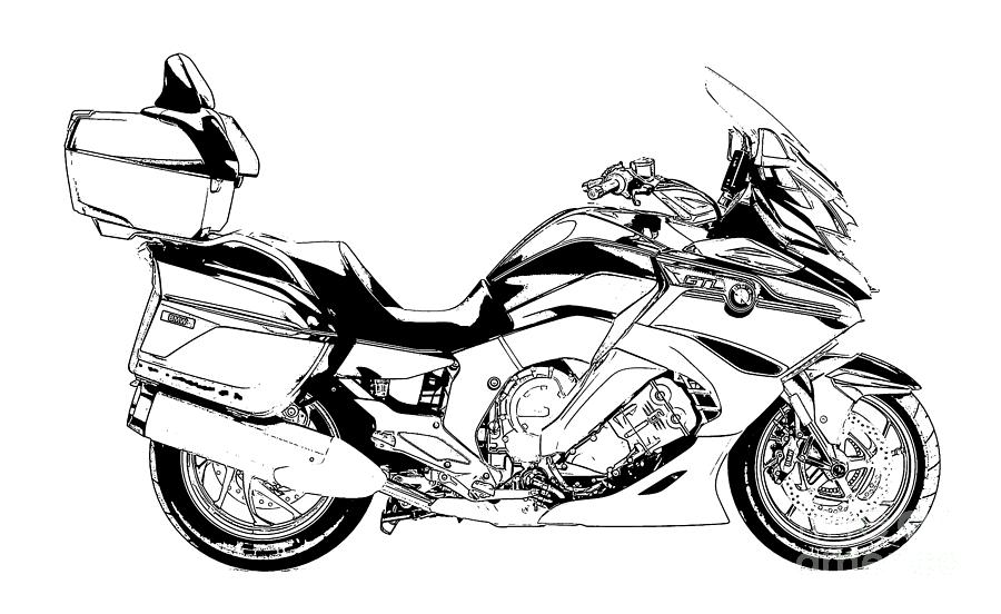 2023 BMW K1600GTL Original Artwork Drawing by Drawspots Illustrations ...