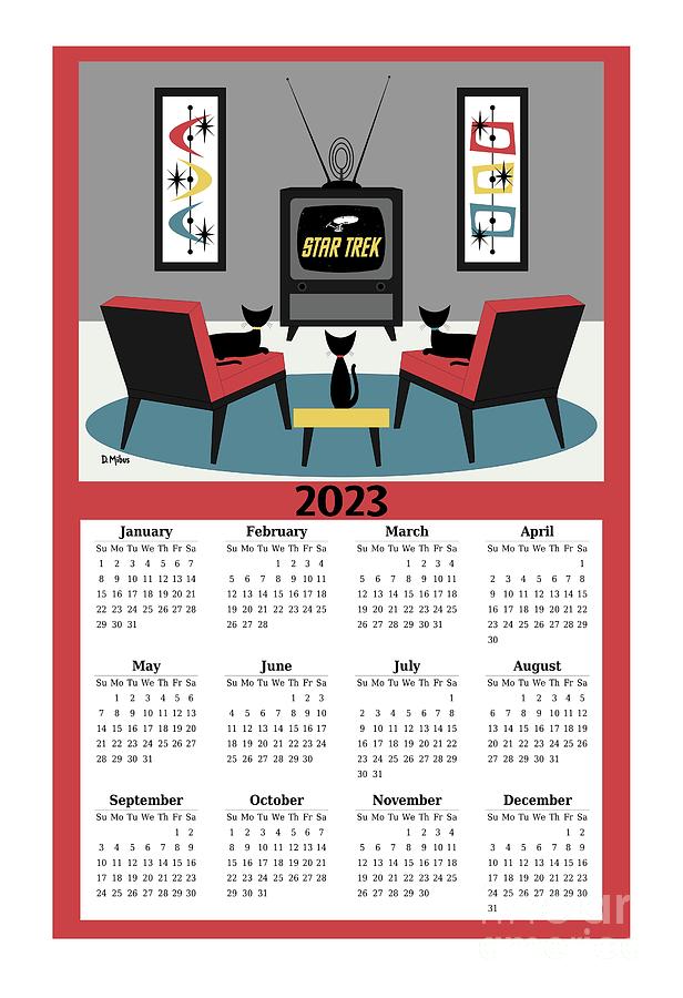 star trek cats calendar 2023