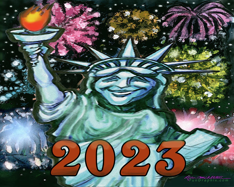 2023 Lady Liberty Digital Art by Kevin Middleton