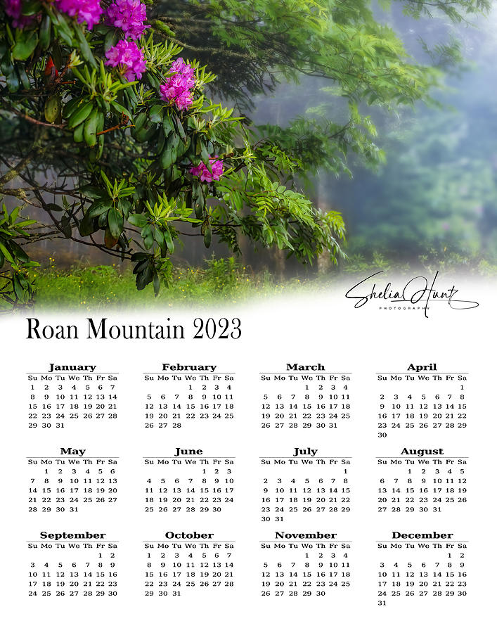 2023 Roan Mountain Calendar Photograph by Shelia Hunt Fine Art America