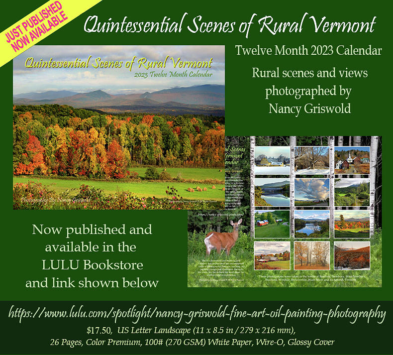 2023 Rural Vermont Photography Calendar By Nancy Griswold  Photograph by Nancy Griswold