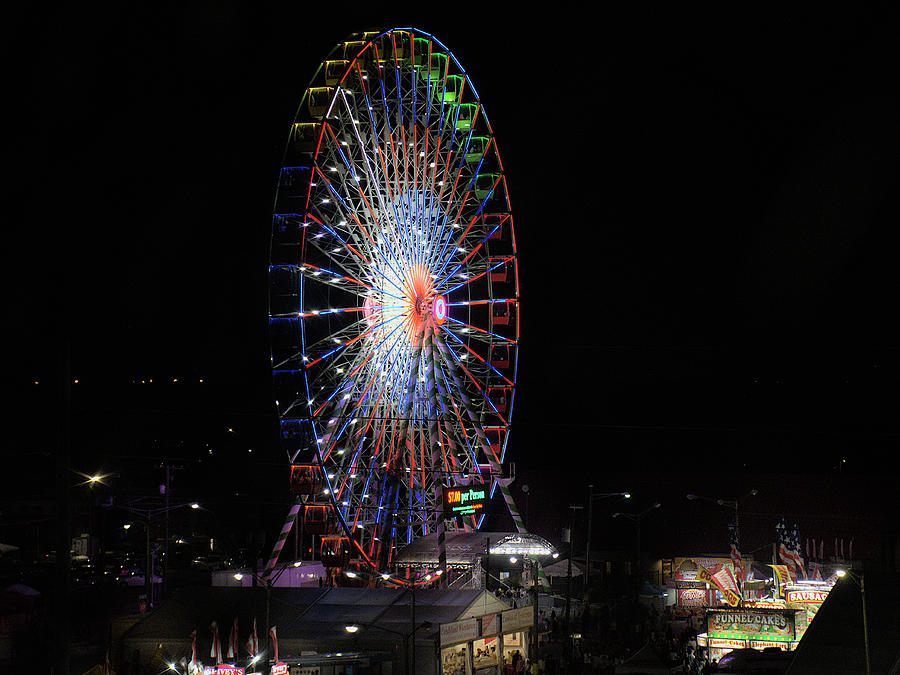 2023 Strawberry Festival Ferris Wheel Photograph by Christopher Mercer