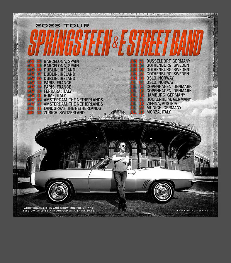 2023 Tour Springsteen and E Street Band Digital Art by William Daigre ...