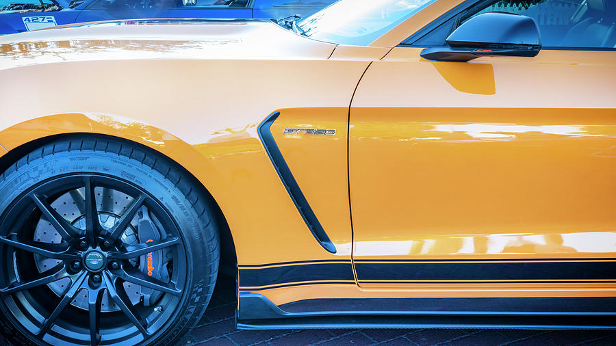 2023 Twister Orange Ford Shelby Mustang GT350 X103 Photograph by Rich Franco