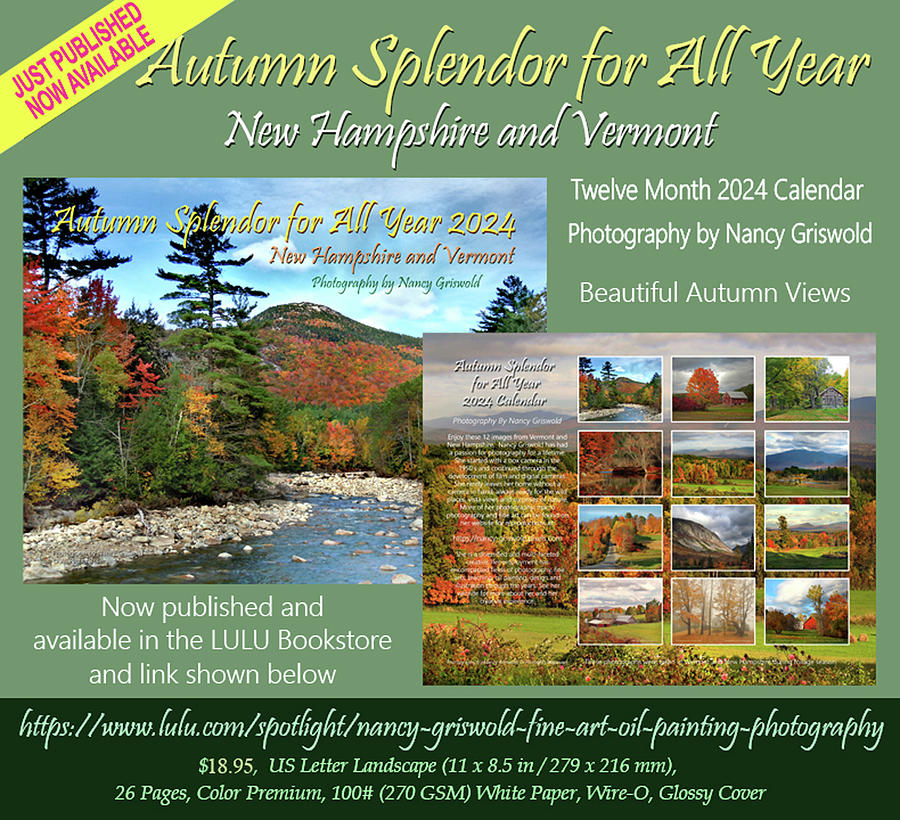 2024 Autumn Splendor Twelve Month Calendar Photograph by Nancy Griswold