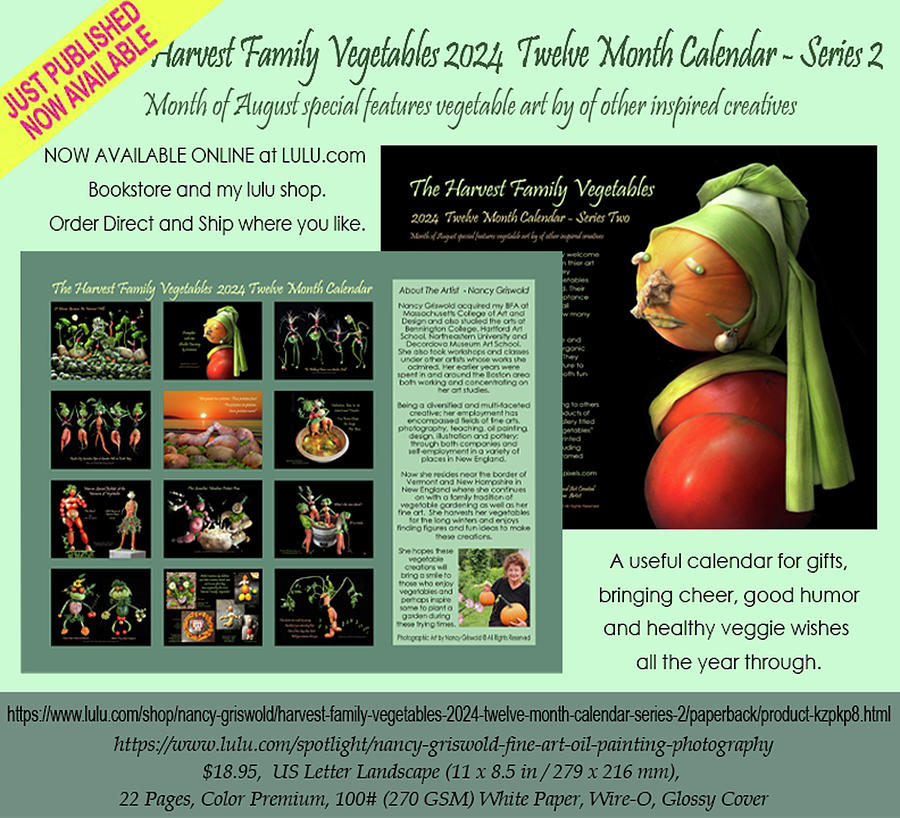 2024 Harvest Family Vegetables Twelve Month Calendar Series 2   2024 Harvest Family Vegetables Twelve Month Calendar Series 2 Nancy Griswold 