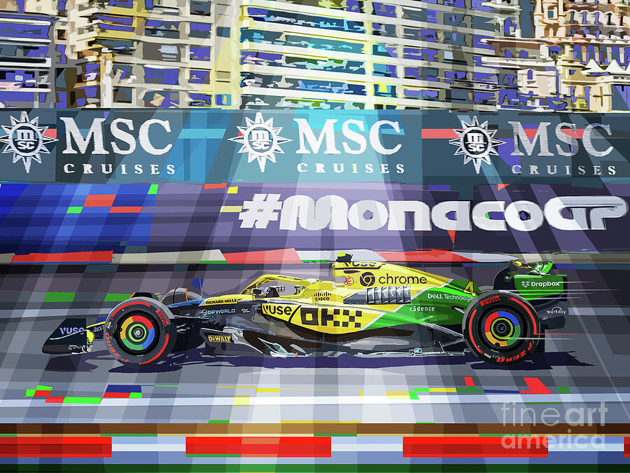 2024 Monaco GP McLaren Norris Mixed Media by Yuriy Shevchuk 2024 Monaco GP McLaren Norris Mixed Media by Yuriy Shevchuk