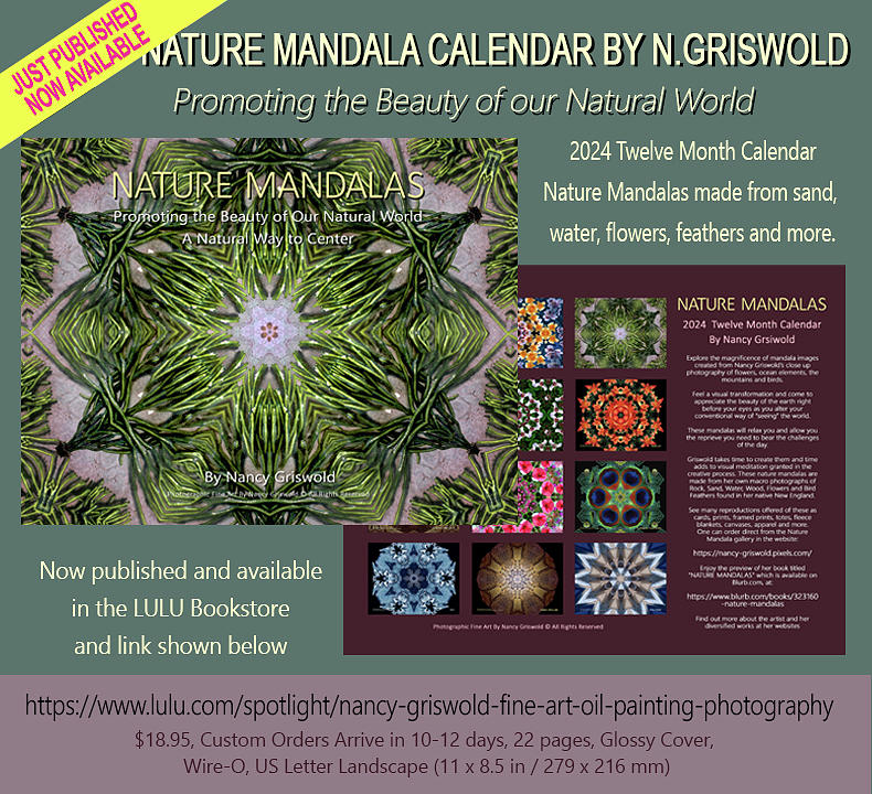 2024 Nature Mandala By Nancy Griswold Calendar Digital Art by Nancy Griswold