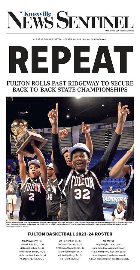 2024 Tennessee Class 3A Boys Basketball State Championship Cover Digital Art by Knoxville News Sentinel