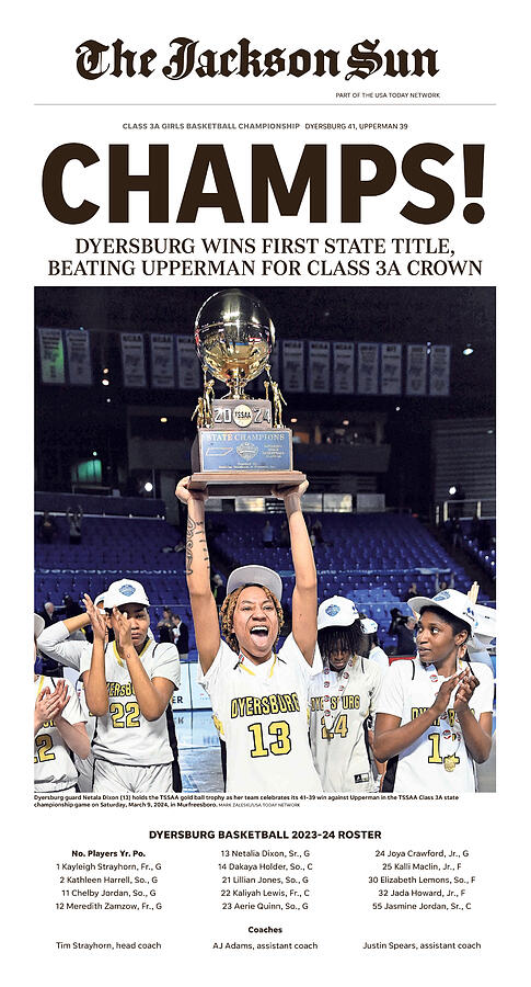 2024 Tennessee Division I Class 3A Girls Basketball State Championship Cover Digital Art by The Jackson Sun