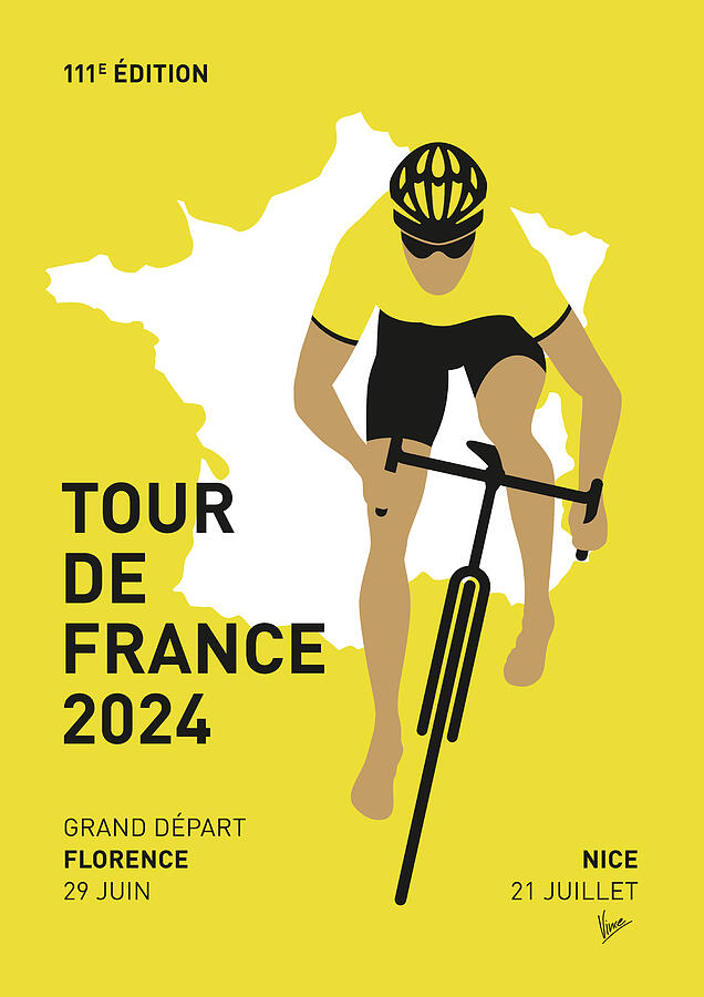 2024 Tour De France Digital Art by Chungkong Art Fine Art America